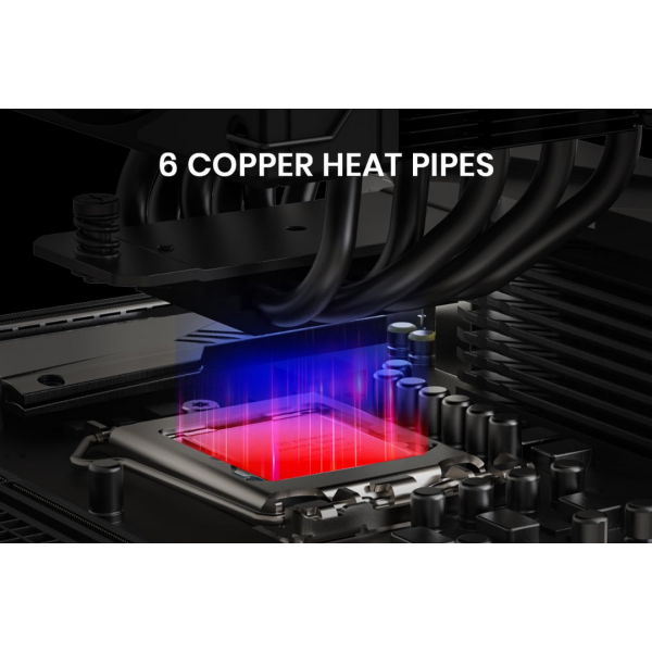 ID Cooling FROZN A610 Black 6 heatpipe, 1x120mm CPU Cooler on Sale