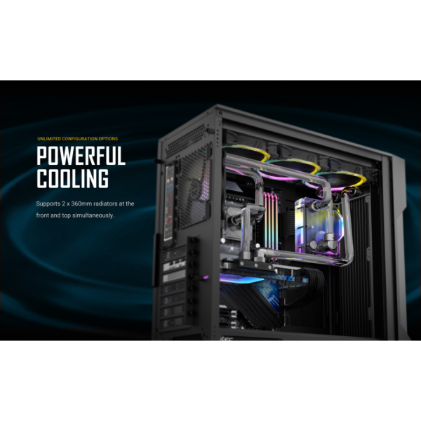 Antec AX90 ATX TG MidTower Case with 4X120mm ARGB Fans Supply