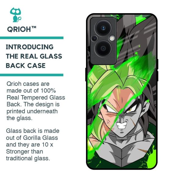 Anime Green Splash Glass Case for Oppo F21s Pro 5G For Discount