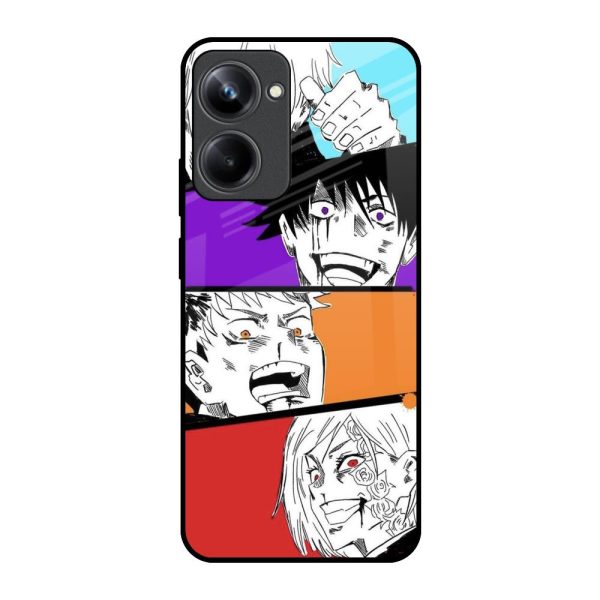 Anime Sketch Glass Case for Realme 10 Pro 5G For Cheap