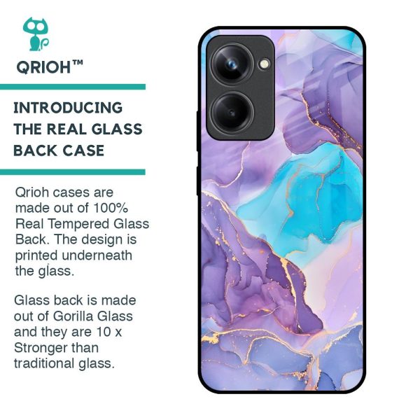 Alcohol ink Marble Glass Case for Realme 10 Pro 5G For Sale