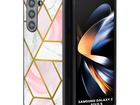 Geometrical Marble Glass Case for Samsung Galaxy Z Fold5 5G Hot on Sale