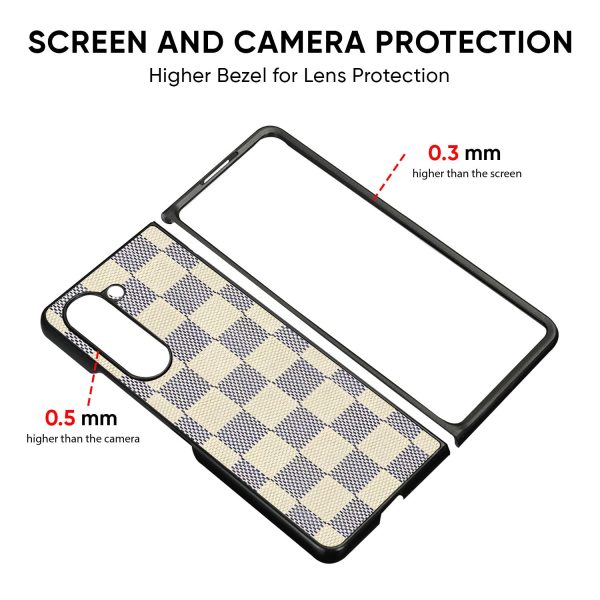 Blue Block Glass Case for Samsung Galaxy Z Fold5 5G Fashion