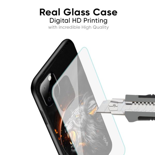 Aggressive Lion Glass Case for Realme 10 Pro 5G Online Sale