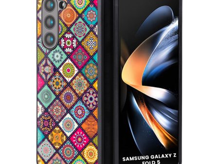 Multicolor Mandala Glass Case for Samsung Galaxy Z Fold5 5G Fashion