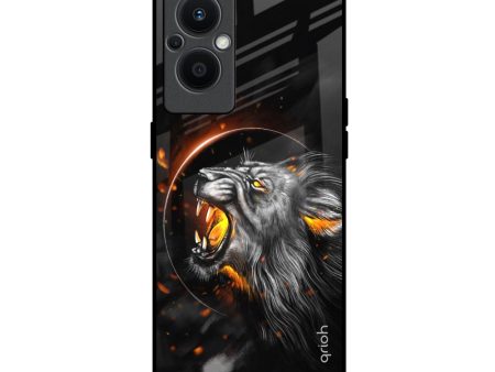 Aggressive Lion Glass Case for Oppo F21s Pro 5G Sale