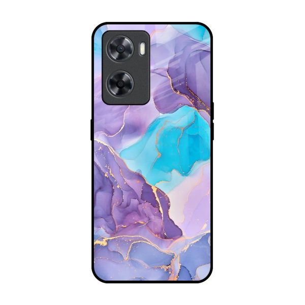 Alcohol ink Marble Glass Case for OPPO A77s Discount