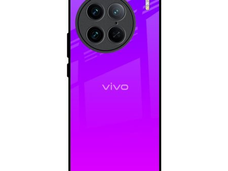 Purple Pink Glass Case for Vivo X90 Pro 5G Fashion