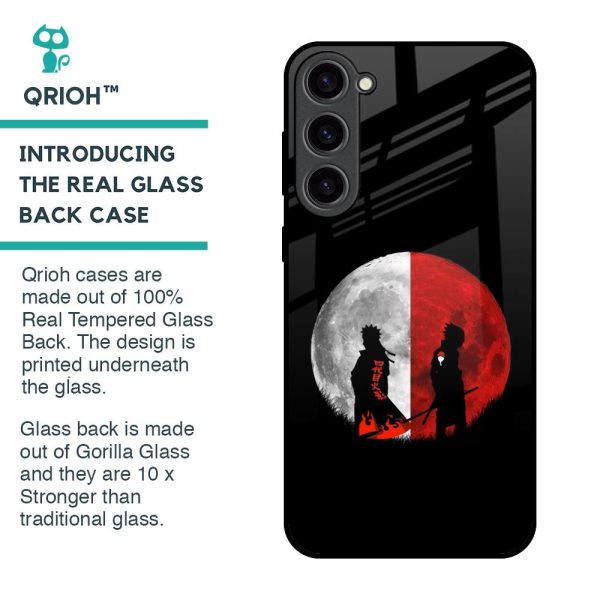 Anime Red Moon Glass Case for Samsung Galaxy S23 Plus 5G For Sale