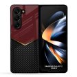 Shining Chevron Red Glass Case for Samsung Galaxy Z Fold5 5G Online Sale