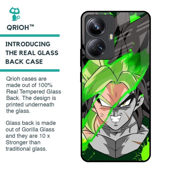 Anime Green Splash Glass Case for Realme 10 Pro Plus 5G Discount