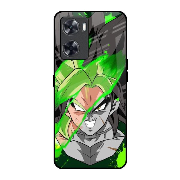 Anime Green Splash Glass Case for OnePlus Nord N20 SE Fashion