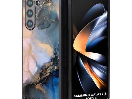 Marble Ink Abstract Glass Case for Samsung Galaxy Z Fold5 5G on Sale