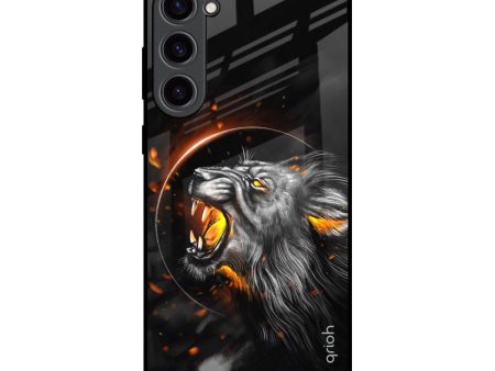 Aggressive Lion Glass Case for Samsung Galaxy S23 Plus 5G on Sale