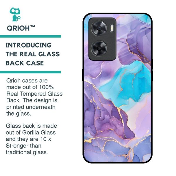 Alcohol ink Marble Glass Case for OPPO A77s Discount