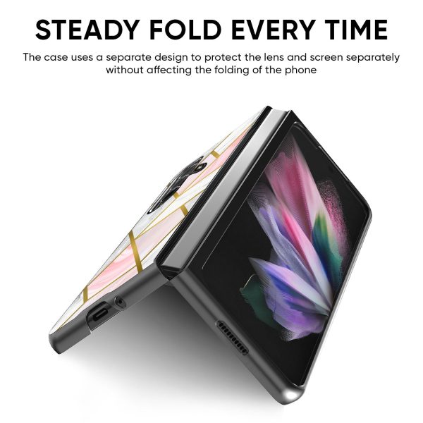 Geometrical Marble Glass Case for Samsung Galaxy Z Fold5 5G Hot on Sale