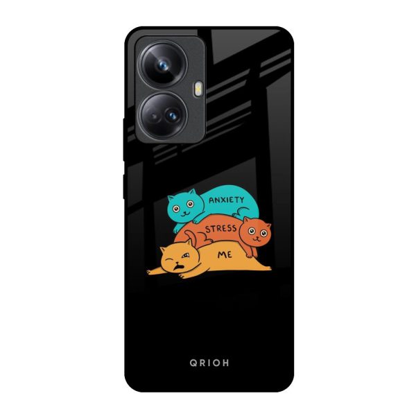 Anxiety Stress Glass Case for Realme 10 Pro Plus 5G Fashion