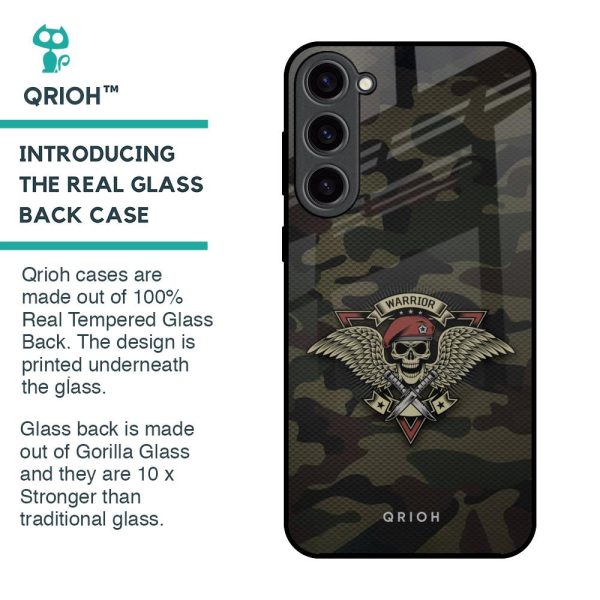 Army Warrior Glass Case for Samsung Galaxy S23 Plus 5G Fashion