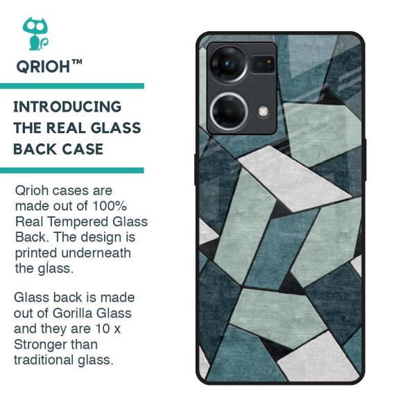 Abstact Tiles Glass Case for Oppo F21s Pro For Sale