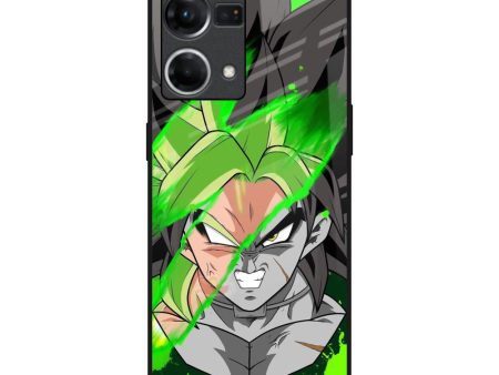 Anime Green Splash Glass Case for Oppo F21s Pro Online now