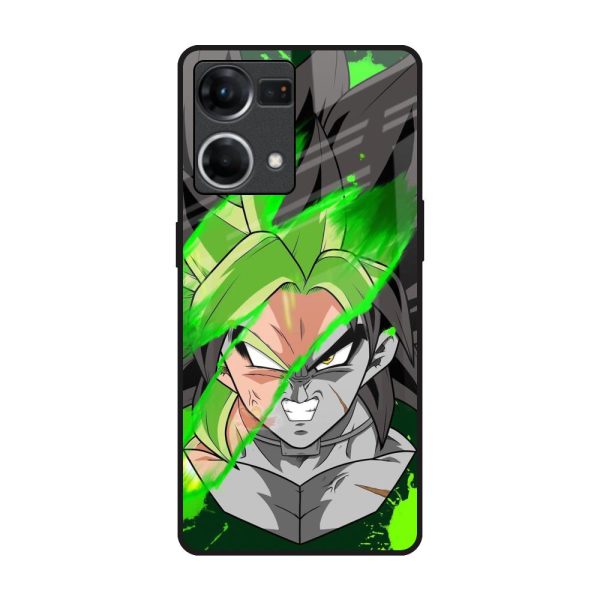 Anime Green Splash Glass Case for Oppo F21s Pro Online now