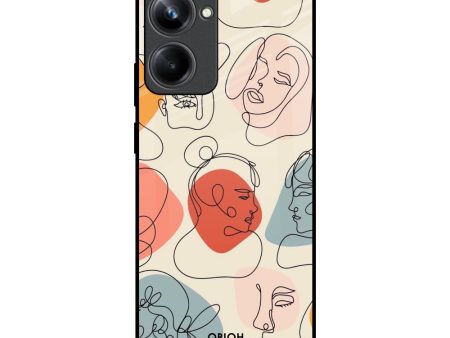 Abstract Faces Glass Case for Realme 10 Pro 5G on Sale