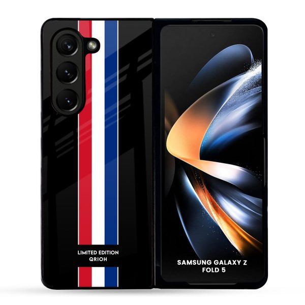 Flag Striped Glass Case for Samsung Galaxy Z Fold5 5G Cheap