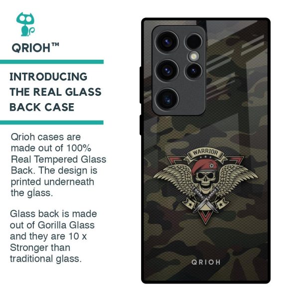 Army Warrior Glass Case for Samsung Galaxy S23 Ultra 5G on Sale