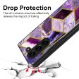 Purple Rhombus Marble Glass Case for Samsung Galaxy Z Fold5 5G Online