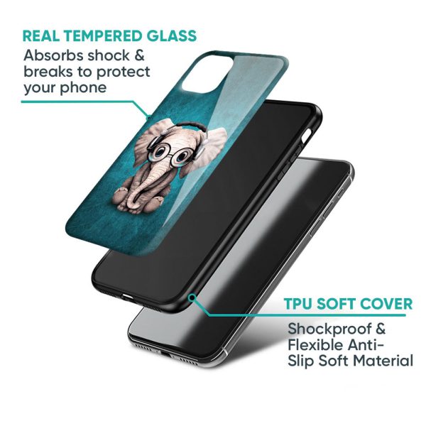 Adorable Baby Elephant Glass Case For Redmi Note 12 Pro 5G For Cheap