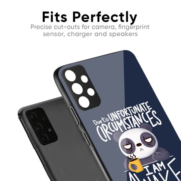 Struggling Panda Glass Case for Oppo Reno10 Pro Plus 5G Online Sale