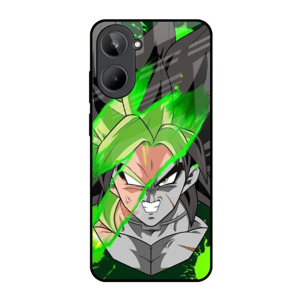 Anime Green Splash Glass Case for Realme 10 For Discount