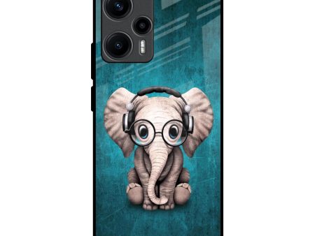 Adorable Baby Elephant Glass Case For Poco F5 5G Online Sale