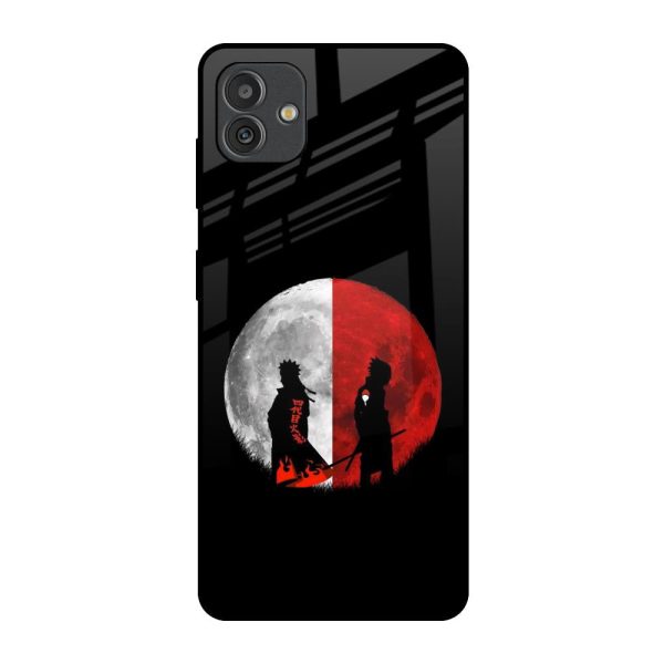 Anime Red Moon Glass Case for Samsung Galaxy M13 5G Fashion