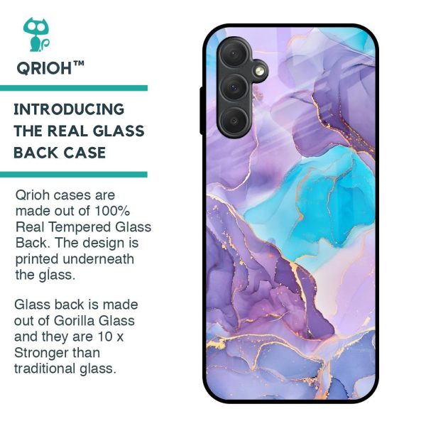 Alcohol ink Marble Glass Case for Samsung Galaxy M14 5G Online Sale