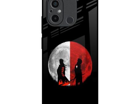 Anime Red Moon Glass Case for Redmi 12C For Sale