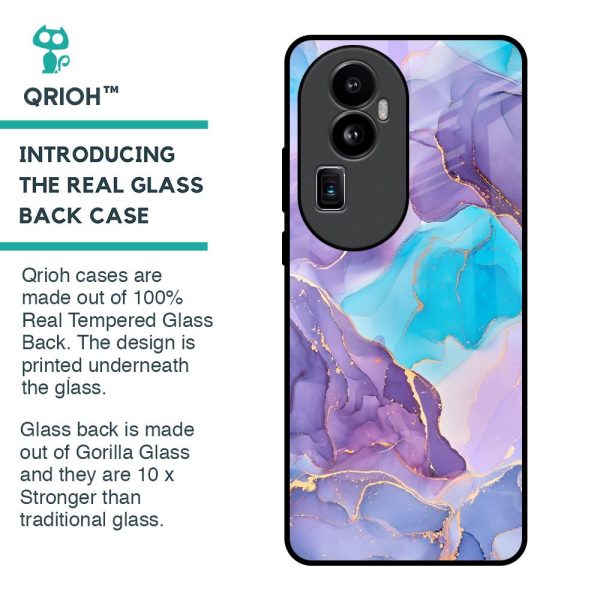 Alcohol ink Marble Glass Case for Oppo Reno10 Pro Plus 5G For Cheap