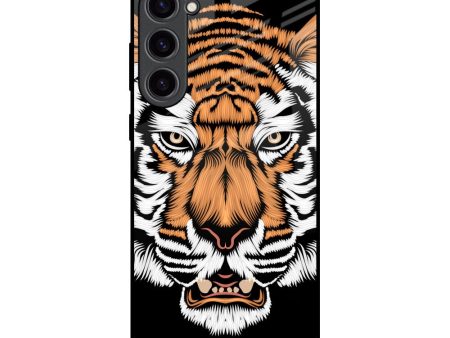 Angry Tiger Glass Case For Samsung Galaxy S23 Plus 5G Fashion