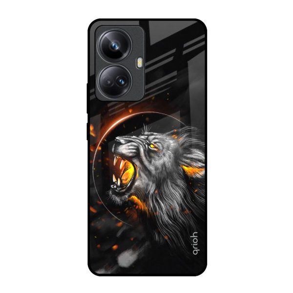 Aggressive Lion Glass Case for Realme 10 Pro Plus 5G Discount