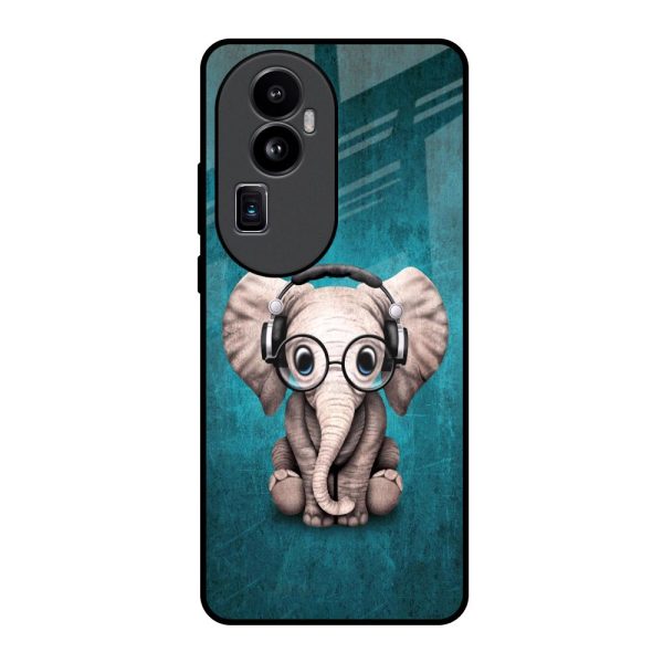 Adorable Baby Elephant Glass Case For Oppo Reno10 Pro Plus 5G Online now