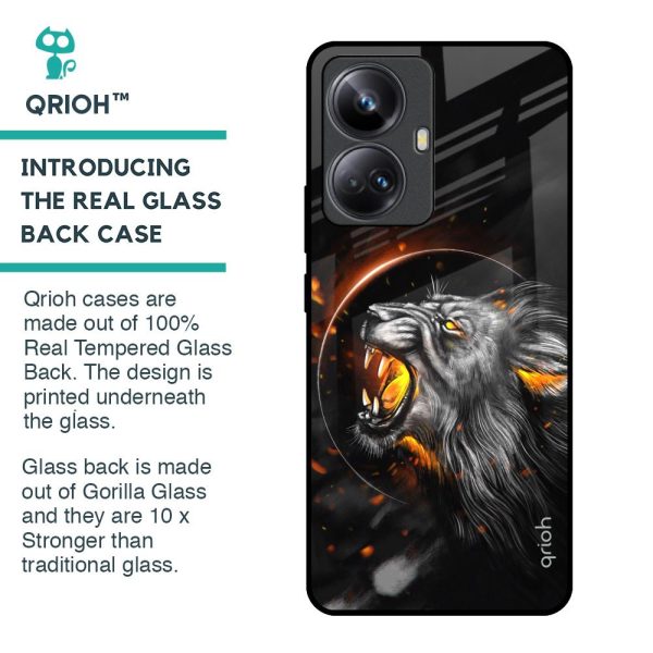 Aggressive Lion Glass Case for Realme 10 Pro Plus 5G Discount