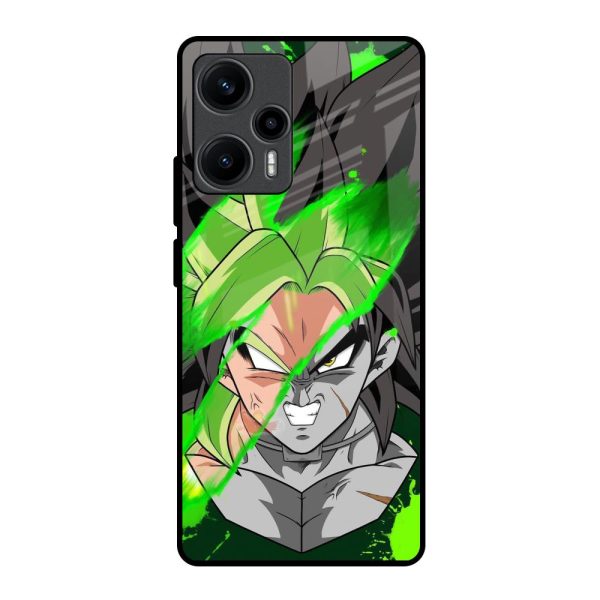 Anime Green Splash Glass Case for Poco F5 5G Online Sale