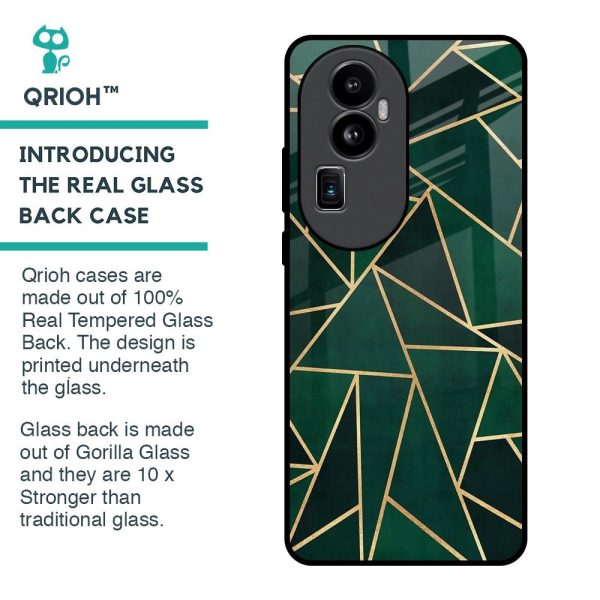 Abstract Green Glass Case For Oppo Reno10 Pro Plus 5G Sale