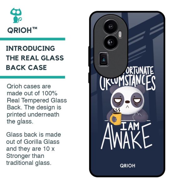 Struggling Panda Glass Case for Oppo Reno10 Pro Plus 5G Online Sale