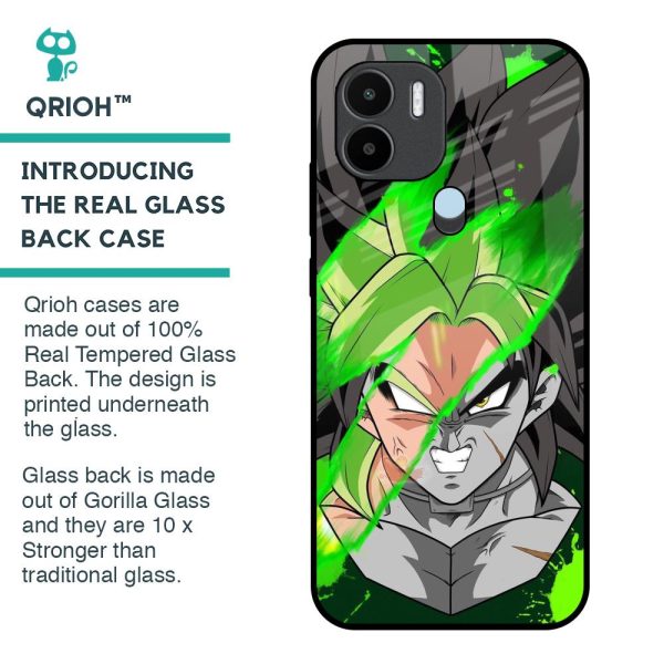 Anime Green Splash Glass Case for Redmi A1 Plus Hot on Sale