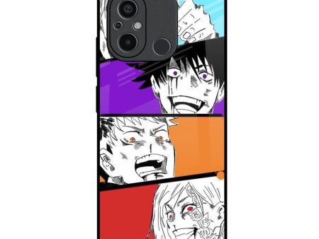 Anime Sketch Glass Case for Redmi 12C Online Sale