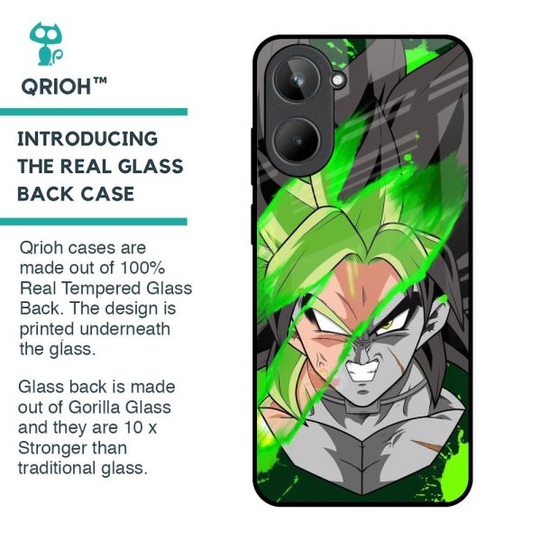 Anime Green Splash Glass Case for Realme 10 For Discount