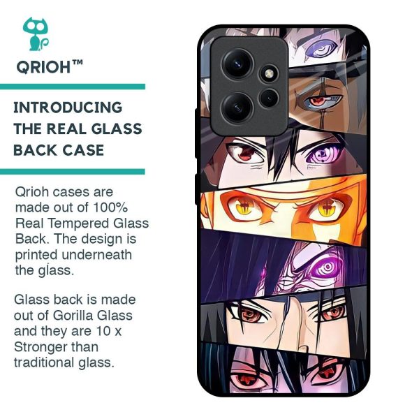 Anime Eyes Glass Case for Redmi Note 12 on Sale