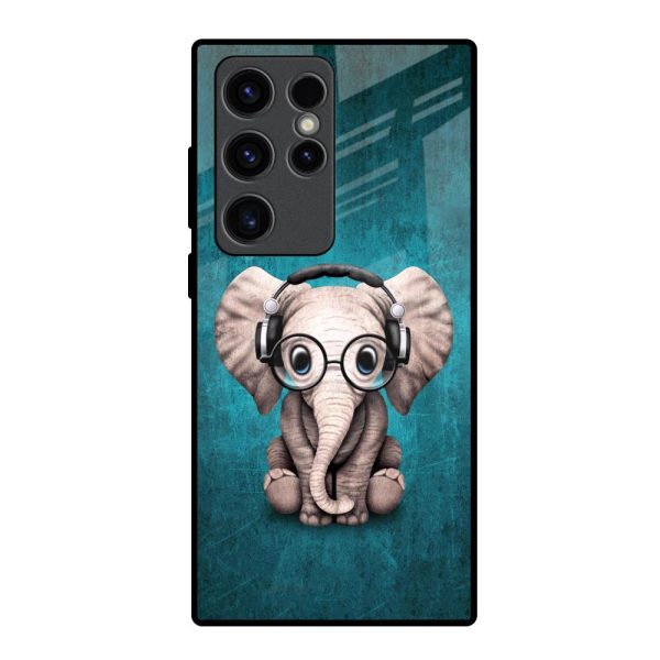 Adorable Baby Elephant Glass Case For Samsung Galaxy S23 Ultra 5G Online Hot Sale