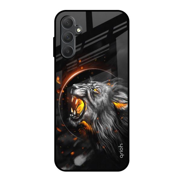 Aggressive Lion Glass Case for Samsung Galaxy M14 5G on Sale